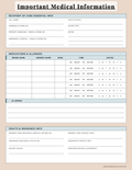 Printable Medical Information Form - Caregivers Collective